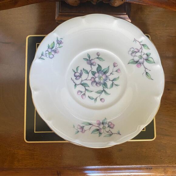 MINT 12 Bouillon Saucers Haviland Brookside - No Chips! - Picture 2 of 3